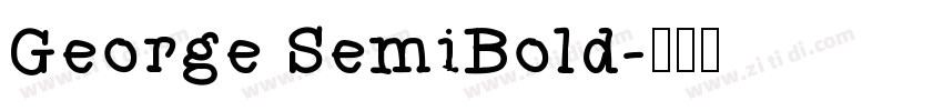 George SemiBold字体转换